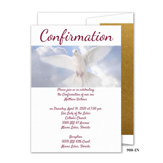 Confirmation religieuse invitations cartes religieuses