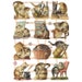 Germany Paper Scraps Lithographed Die Cut Mischievious Victorian Cats Kittens 7388