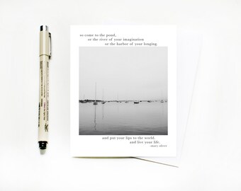 SALE! Mary Oliver Greeting Card // Empathy Greeting Card // Mary Oliver Quote Card
