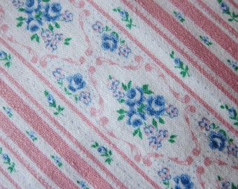 Vintage ticking, vintage bolster case, pink ticking,European ticking, cottage chic, 50s ticking, feather pillow ticking, cotton ticking
