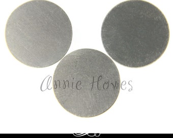 Nickel Silver 1" Circle Blanks. 5 Pack. 24ga MET-600