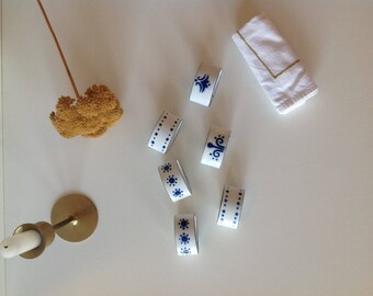 Set of 6 vintage napkin rings, set of 6 old napkin ring