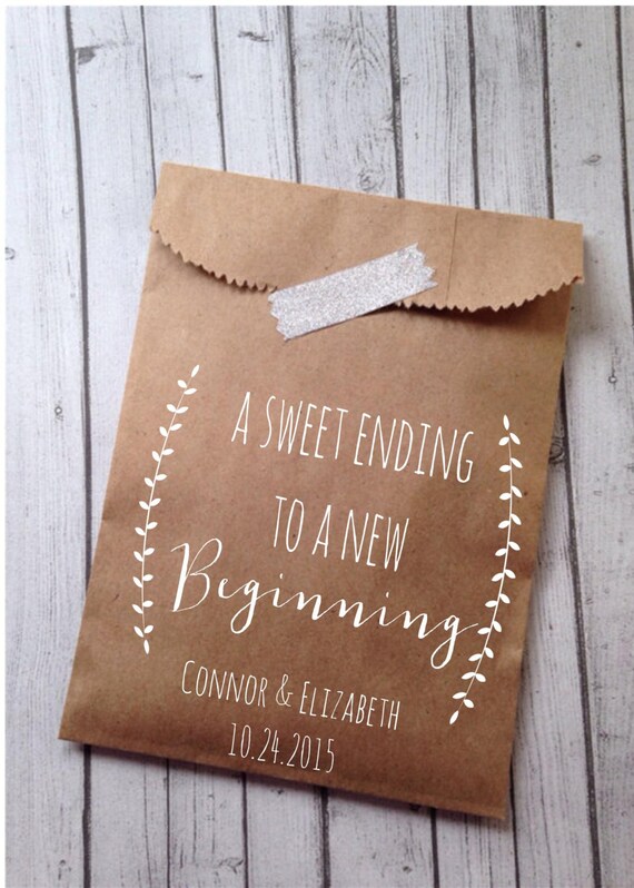 wedding favor bags rustic laurel candy bags bridal shower