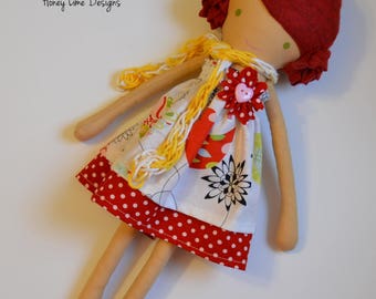 Cloth Doll - Red Haired Girl
