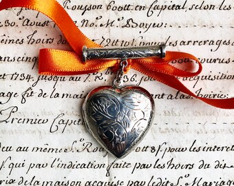Antique Victorian Heart Locket, A Stunning And Extremely Rare Antique Heart Brooch, British, 19th century