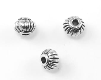 Antique Silver Pewter Beads - Lead Safe Pewter Bead - Bead Findings - 4x5mm - PWT103S - adorabellabeads