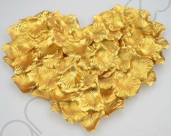 1000 Silk Rose Petal Flower Confetti Engagement Celebration Wedding Decoration (Graceful Gold)