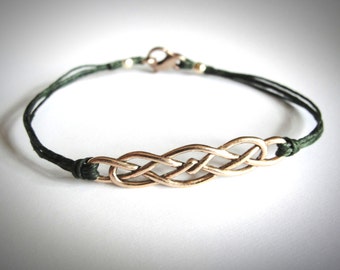 Rose Gold Celtic Knot bracelet, Bronze Irish Celtic Knot, Celtic jewelry, Outlander Bracelet, gift for woman, gift for her, graduation gift