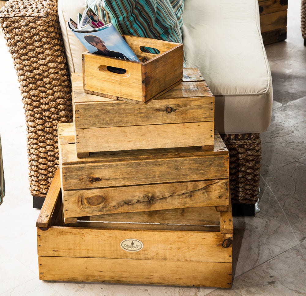 Wooden Crate Rustic Storage Rustic Home Decor Farmhouse