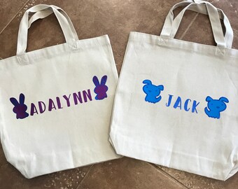 Canvas Library Tote with Custom Child's Name
