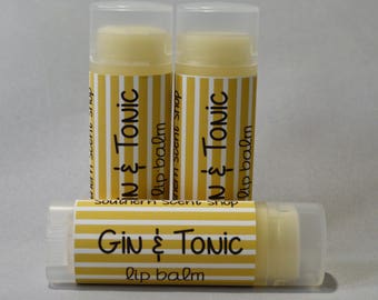 Gin & Tonic - Lip Balm - Gin Flavored - Lip Butter - Natural - Handmade