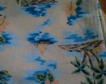 Beautiful* tropical fabric* 45" x 52"