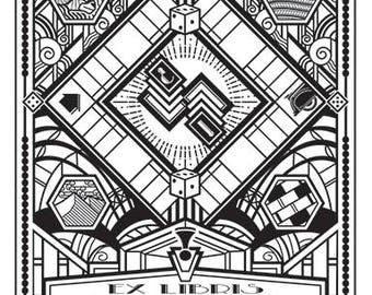 Board Game Bookplates - Board Game Pedigree