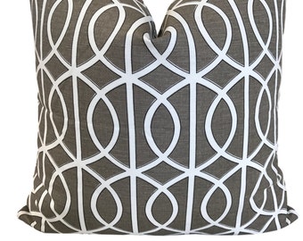 Scroll Pillow Cover Robert Allen Pillow Cover Dwell Studio Bella Porte Brindle Pillow ONE PILLOW COVER