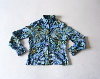 60's Blouse Paisley Carnaby Street Psychedelic