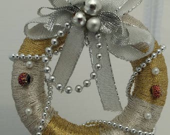 SILVER AND GOLD a one of a kind handmade unique ornament