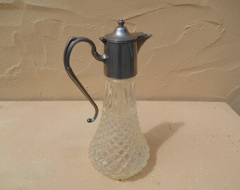 Vintage Claret Jug. Wine Decanter. Sliver Plated Claret Jug