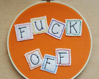 ABC Blocks 8" Embroidery Hoop Art