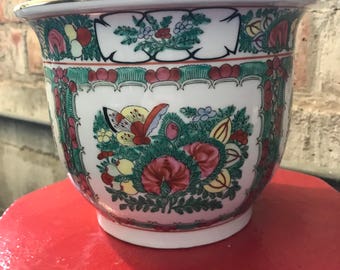 Rose Medallion Cache Pot with hole