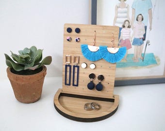 Trinket & Jewelry Tray with Earring Board - Jewellery Tray, ring dish, earring display