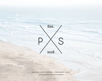 Premade Customizable Logo Design - Minimal Logo - Typeface - Handwritten Logo - Photography Business Blog Brand Logo - Branding - P.S.