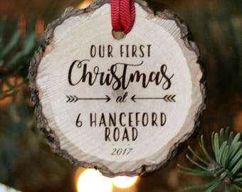 Our First Home Personalized Wooden Ornament Christmas In New Housewarming Gift Our First Home Personalized Wooden Ornament Christmas In New Housewarming Gift