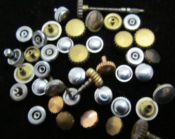 Destash Vial Watch Parts crowns Assemblage Industrial Altered Art Steampunk Charms IV 25