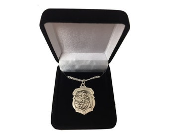 St. Michael Medal Sterling Silver Patron Saint Police Personalized Engraved Free