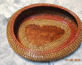 Pine Needle Basket "Redwood Burl"