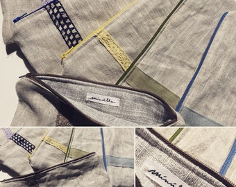 pochette /pencil case linen fabric