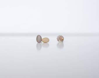 Beach pebble earrings, Pebble stud earrings, Beach rock earrings, Beach stone earrings, Beach stone jewelry, Natural material stud earring