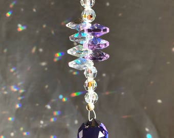 Crystal Suncatcher, Crystals made with Swarovski, Window Hanger, Prism, Sun Catchers, Dancing Rainbows