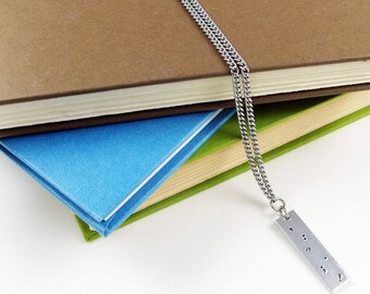 Punctuation Necklace for Writer, Editor, English Teacher - Lightweight Pendant on Stainless Steel Chain