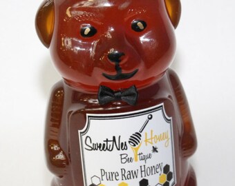 32oz Large Honey Bear 100% Pure Unfiltered Raw Organic Honey