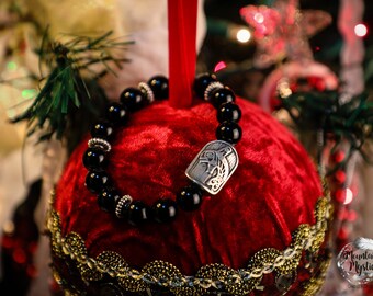 Orca Crystal Gemstone Stretch Bracelet