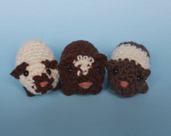 Crochet Guinea pig keychains/decoration