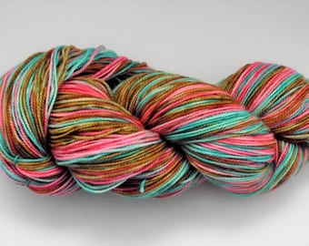 Hand dyed 80/20 Superwash Merino/Nylon "Spring 1"