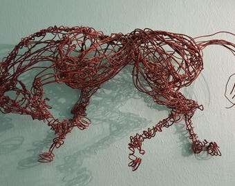 Wire Horse Sculpture-Collected Trot