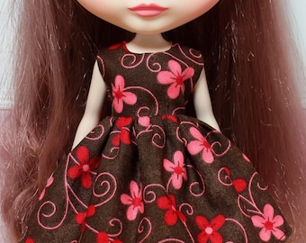 BLYTHE doll Its my party dress - chocolate flowers
