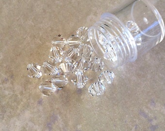 8mm Clear Crystal Bicones ~ Swarovski Crystal Beads Model SW5301 ~ (#461)