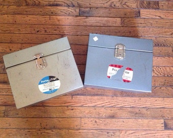 Vintage Porta File Industrial Storage Boxes Porta-File