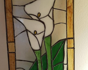 Beautiful Calla Lilies in Stained Glass