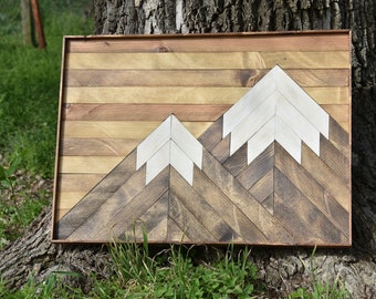 Wooden Mountain Wall Art