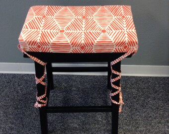 fitted saddle stool seat cushion rectangular cover kitchen