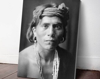 Native American Indian Canvas Print, Walpi Indian ca. 1906, Indigenous Americans, American Indian, indigenous people, NA43C