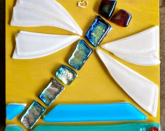 SALE Dragonfly by Shelly Batha Aloha Block Wall Hanging