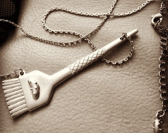 Color Brush Necklace for Hairstylists, Hairdressers.