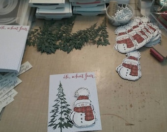Cheery snowman holiday greeting