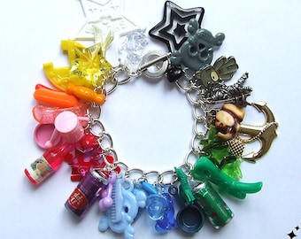 Kitsch Rainbow Charm Bracelet - Loaded with Colourful Kitsch Charms
