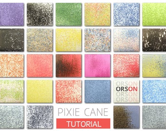 Orson's Pixie cane in polymer clay Original tutorial e-book in ENGLISH only